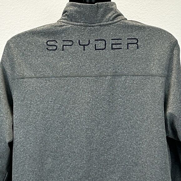 Spyder Active Pro Web 1/4 Zip T Shirt Mens X-Large Long Sleeve Base Layer Gray - Picture 4 of 8